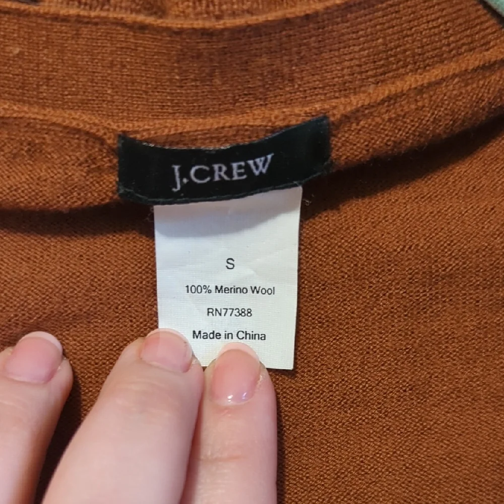 J. Crew Brown Cardigan with Ruffled Detailing - Picture 3 of 3